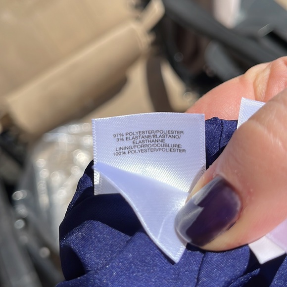 KASPER - Navy Blue - Notched-Neck Sheath Dress Size 4 - Picture 15 of 16